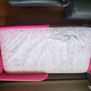 Pink toddler bed and mattress